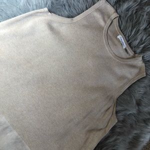 Calvin Klein suede waist trim shirt size Large